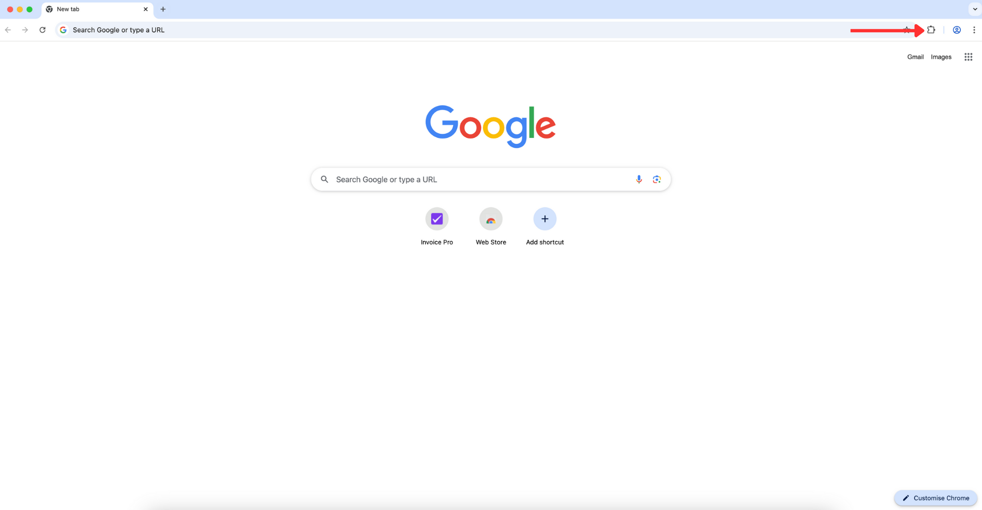 Chrome extensions management page