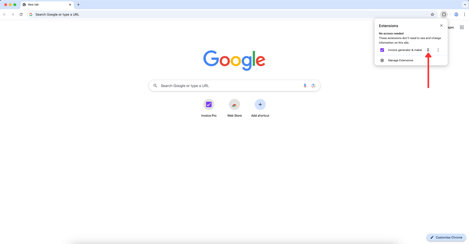 Finding and pinning the extension